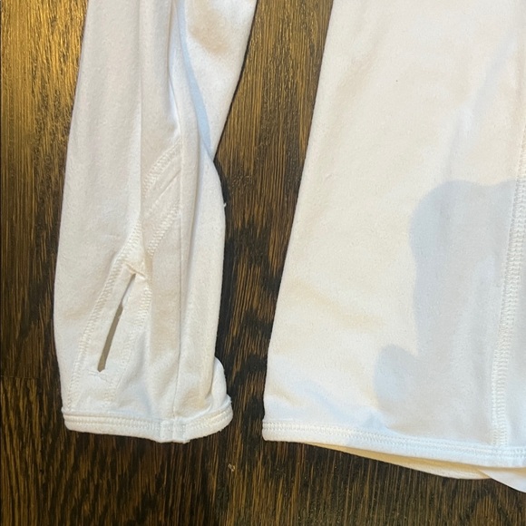 Lululemon Women's White Long Sleeve Top with stylish pleats on back - Picture 3 of 4